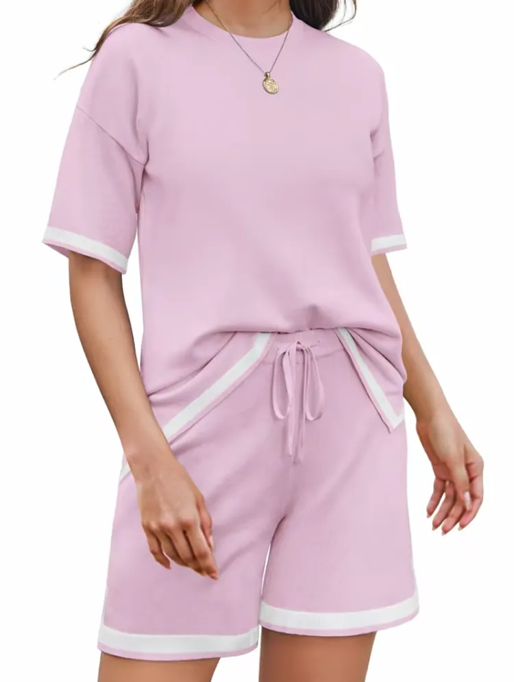 💖Women's Plus Size Knit Lounge Set – 2-Piece Casual Outfit