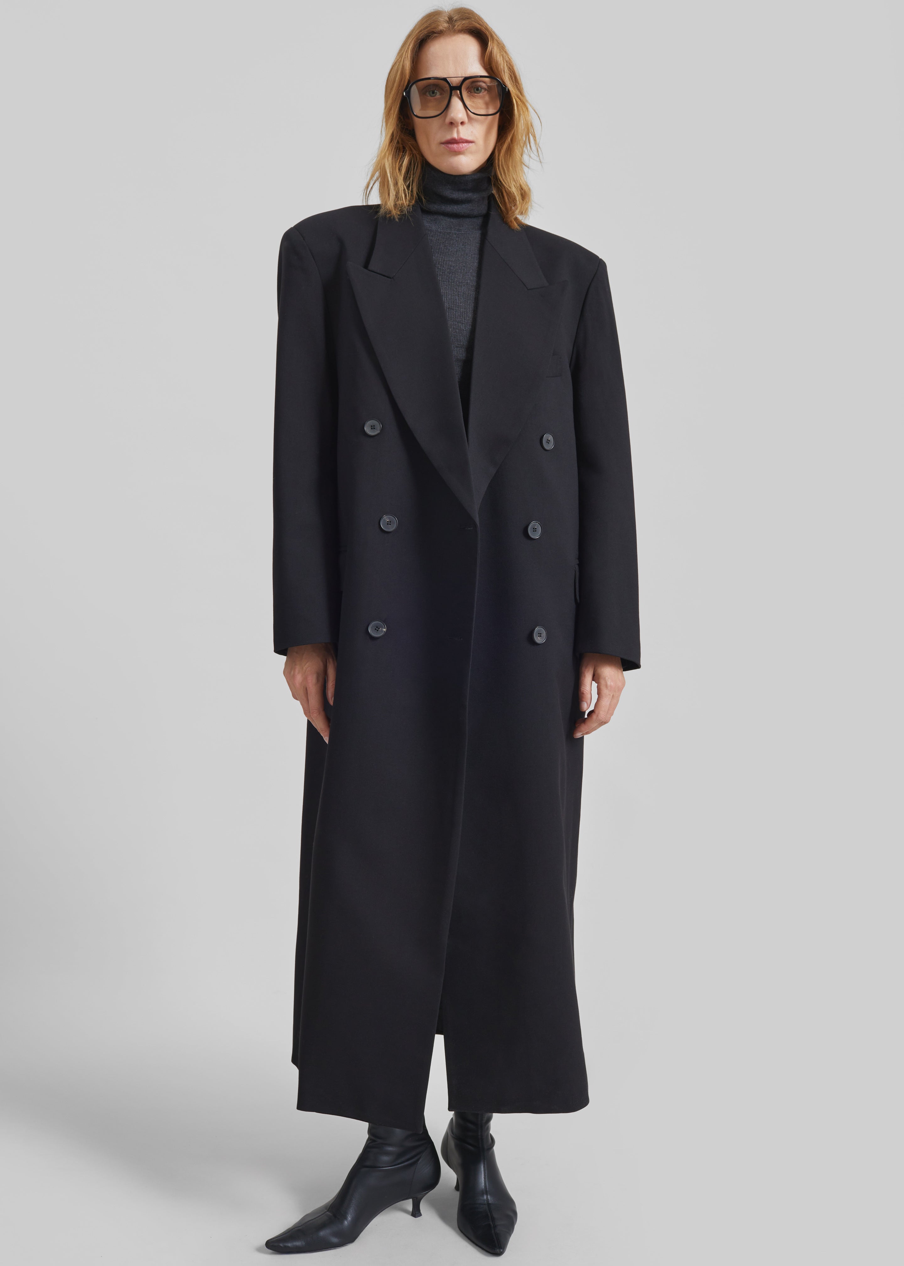 Delphina Long Coat - Black