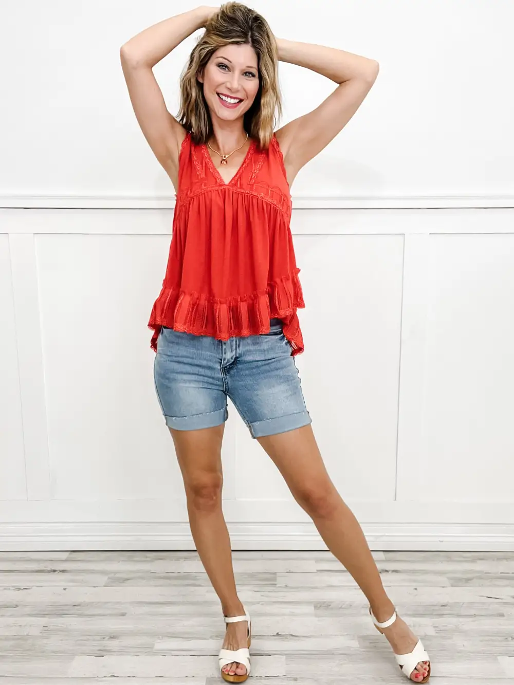 Judy Blue BRINLEY High Waisted Tummy Control Cool Denim Shorts