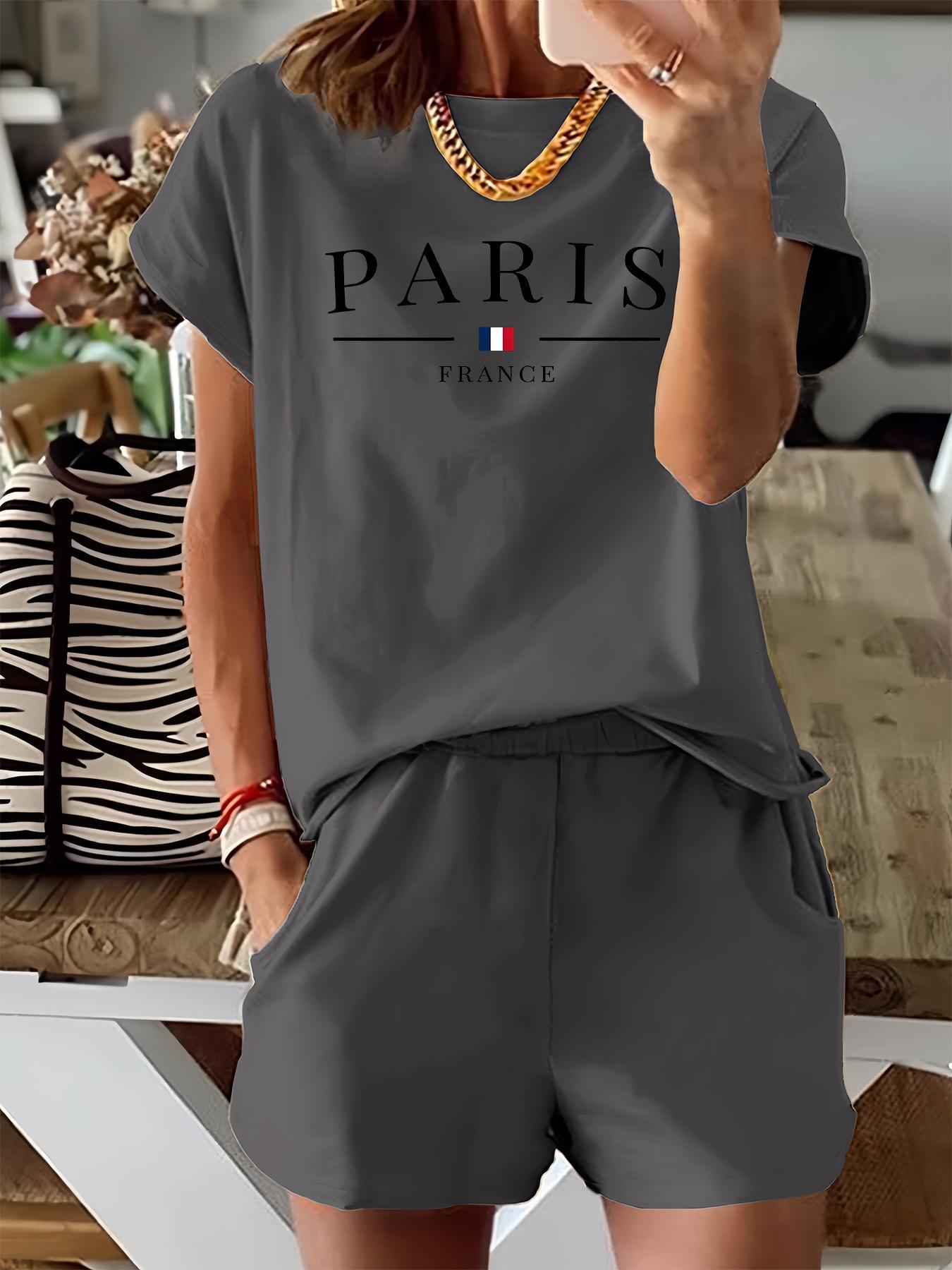 🔥Women’s Summer Graphic Tee & Shorts Lounge Set