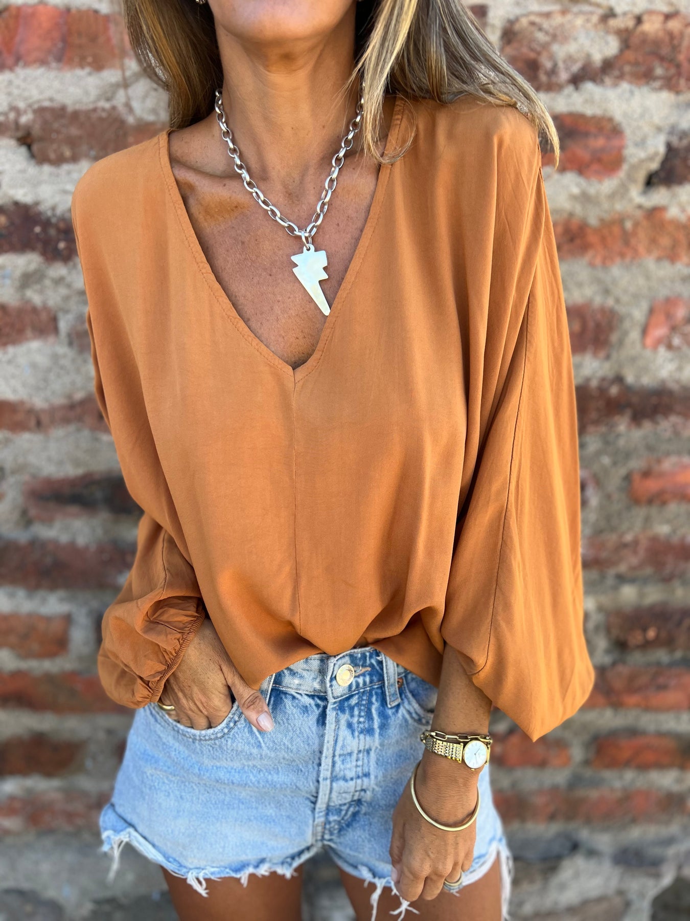 Women's V-neck Casual Top