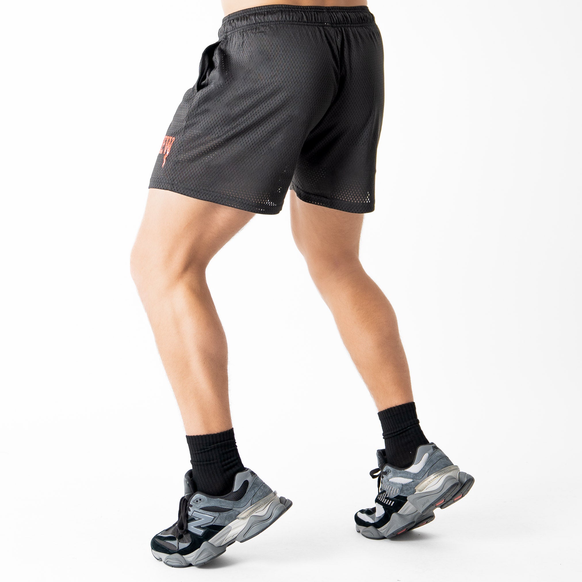 VENTED MESH SHORTS MEDIEVAL - BLACK / RED