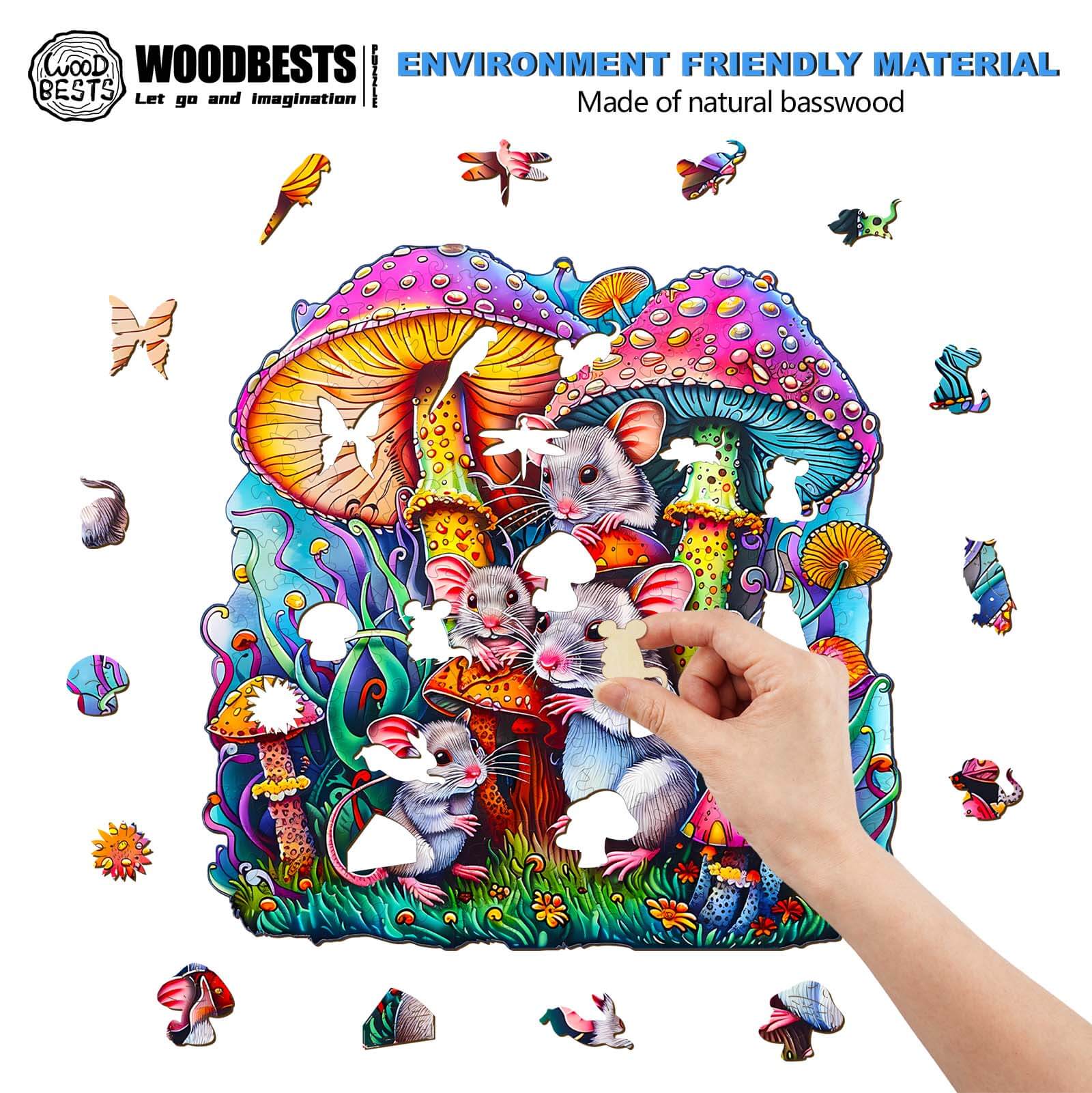 Mouse Family Wooden Jigsaw Puzzle