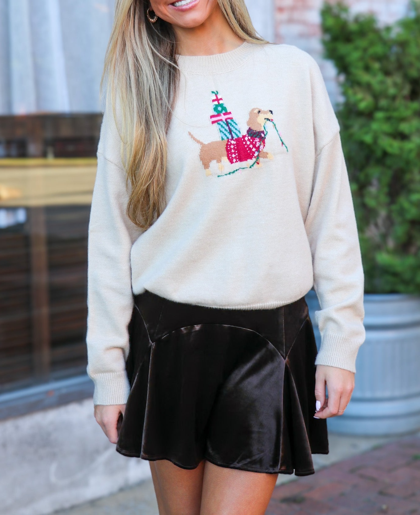 Moonlit Flounce Godet Velvet Mini Skirt