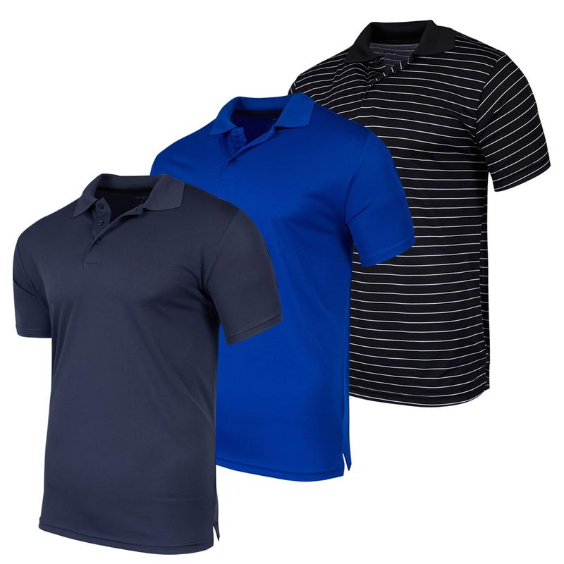 Men's 3-Pack Quick-Dry Performance Polo Shirt
