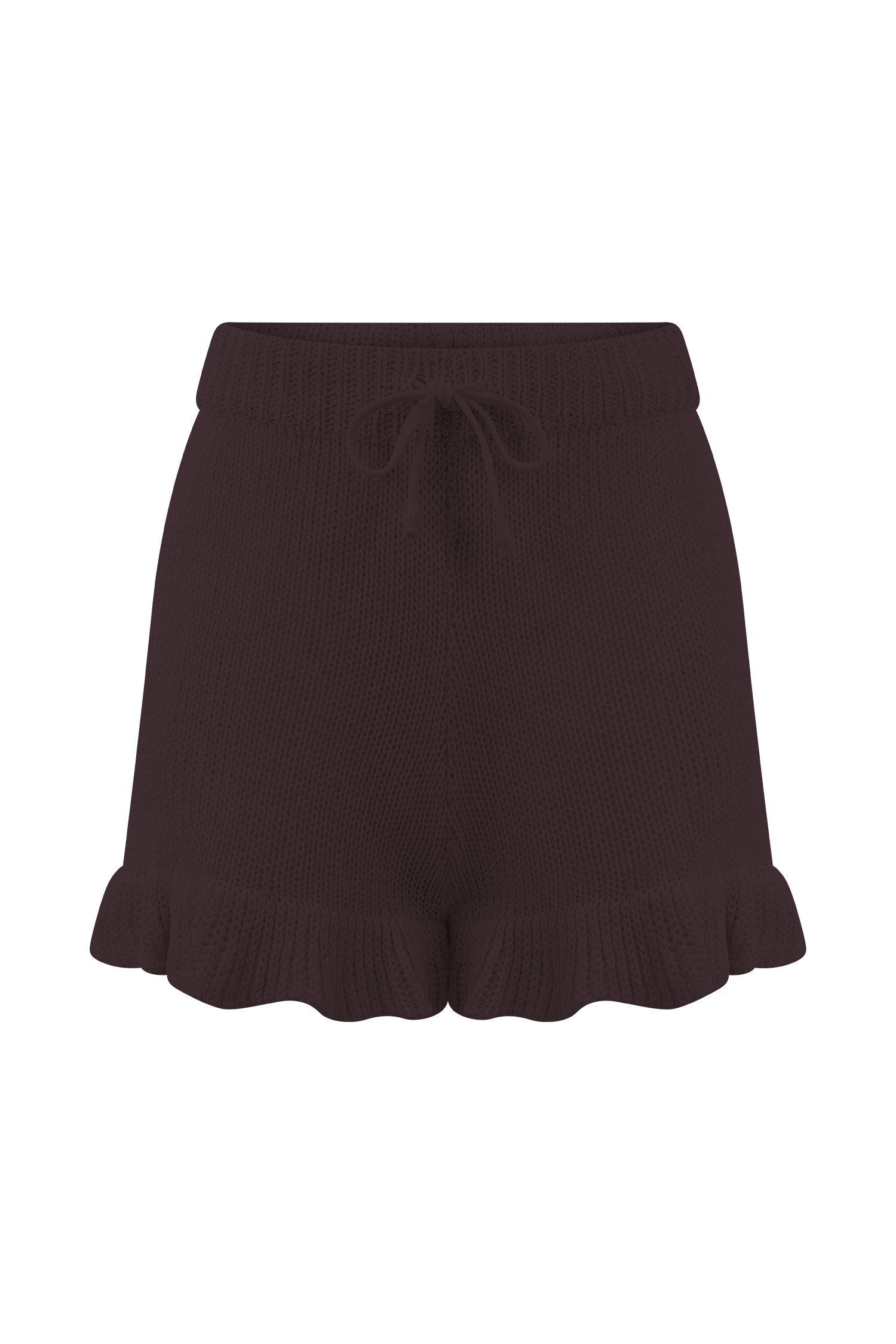 Chocolate Knit Frill Shorts