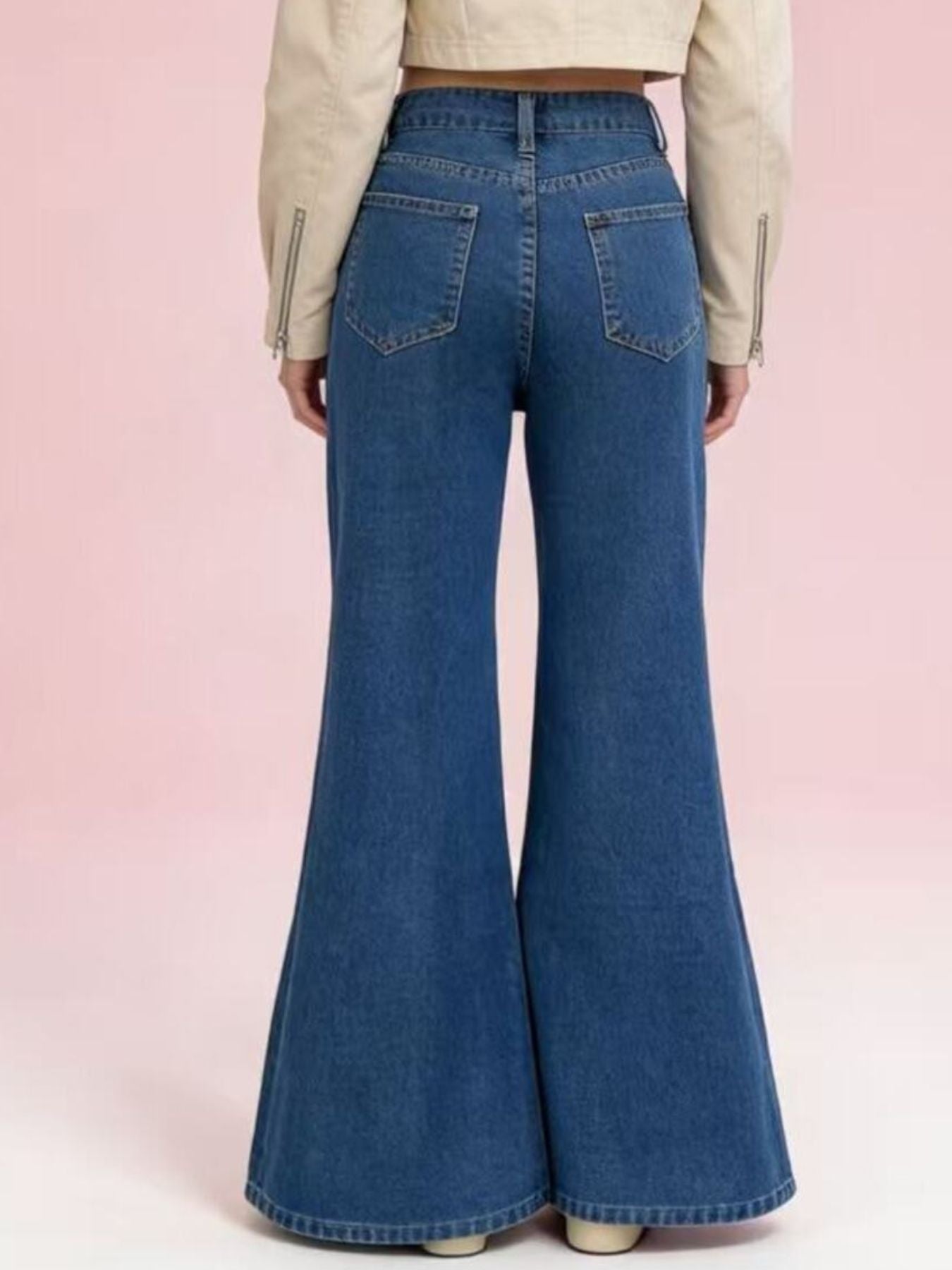 High-Waisted Flare Leg Jeans