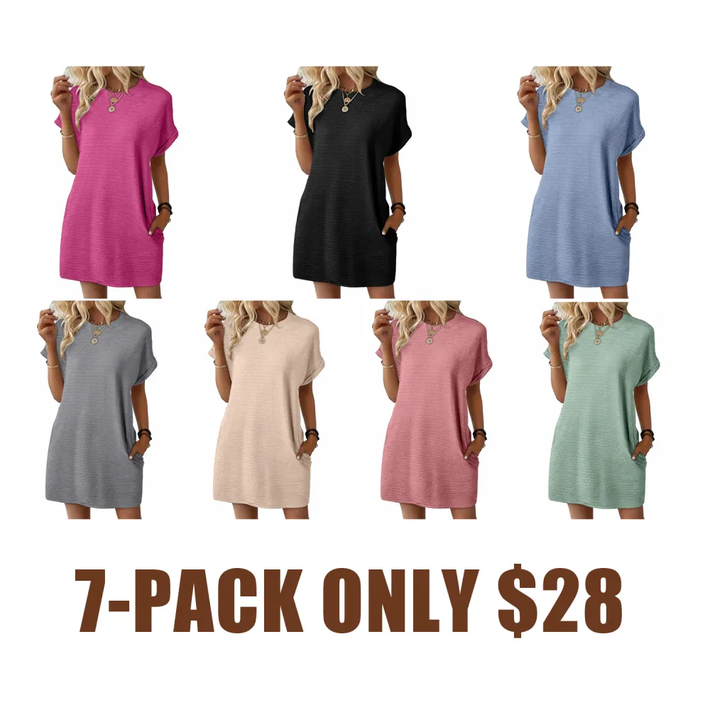 Women's Casual Mini Dress – Lightweight, Loose Fit, Summer Beach Outfit 2025