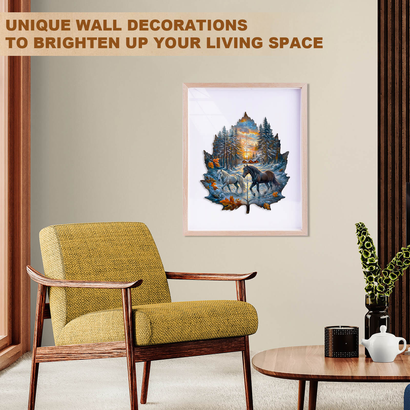 Winter of the stallion Wooden Jigsaw Puzzle