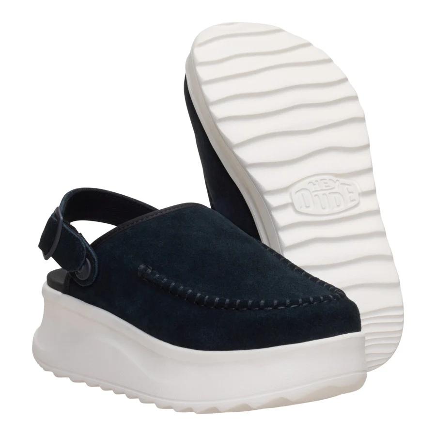Delray Clog Suede - Black/Egret