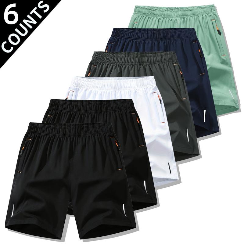 6-piece set shorts for men Summer men's casual quick drying shorts, sports and casual jogging