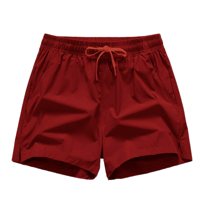 Men's Zipper Pocket Shorts, Regular Fit Casual Drawstring Waist Shorts for Daily Outdoor Wear