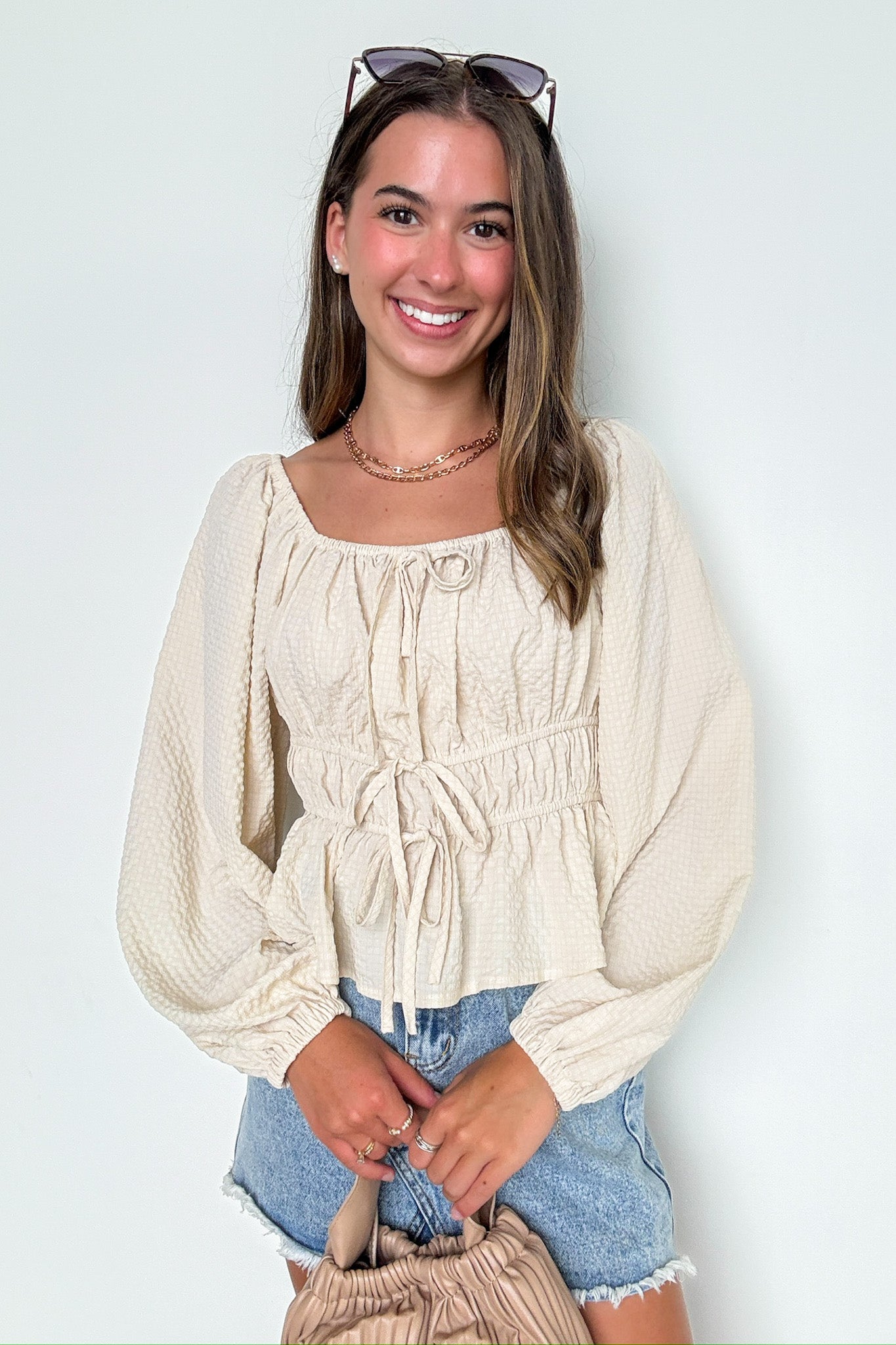 Square Neck Ruched Top