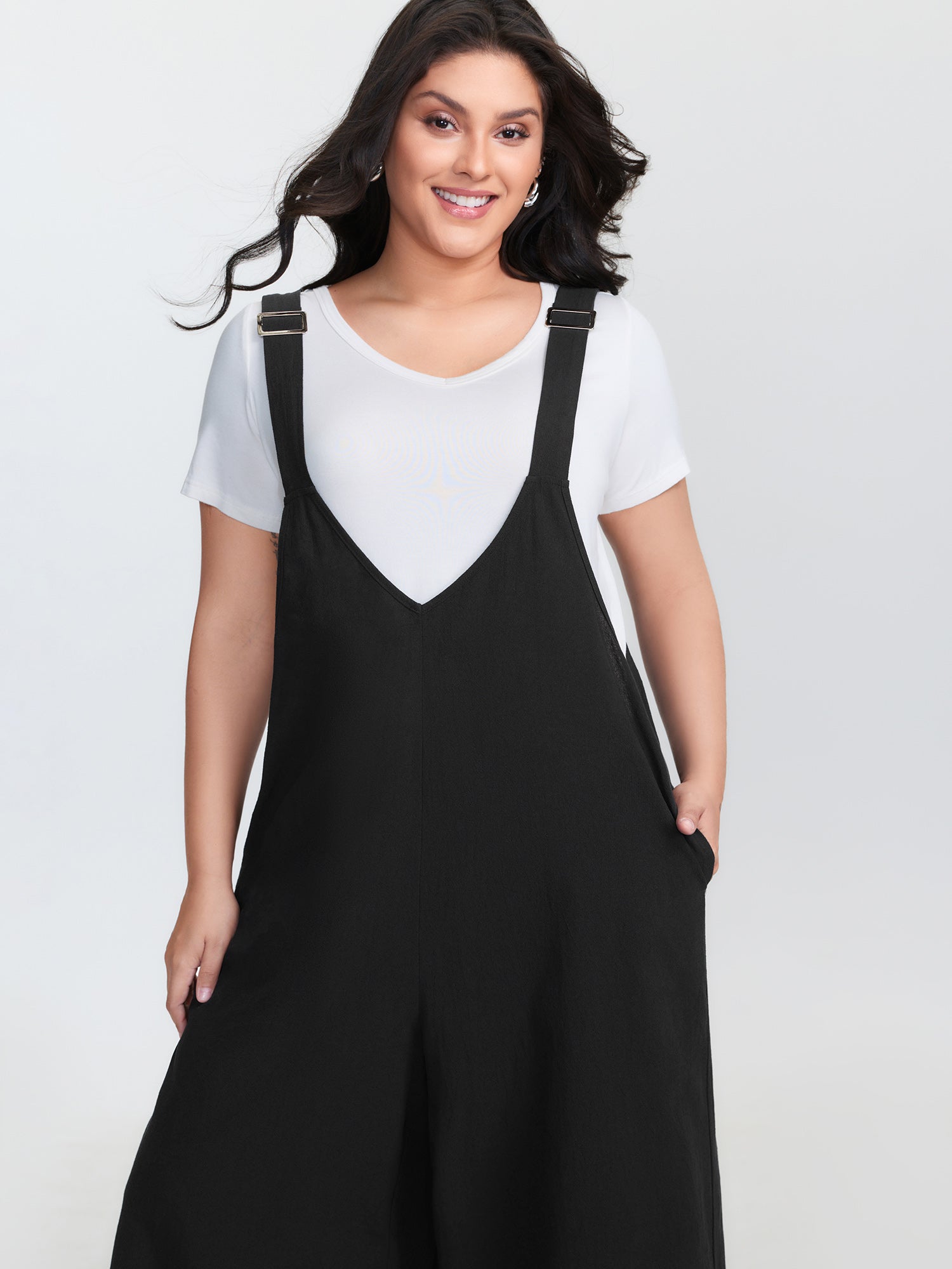 Pure Cotton Adjustable Straps Jumpsuit