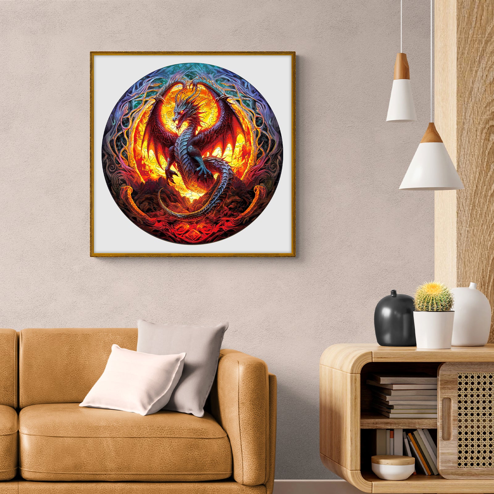 Fiery Dragon-2 Wooden Jigsaw Puzzle