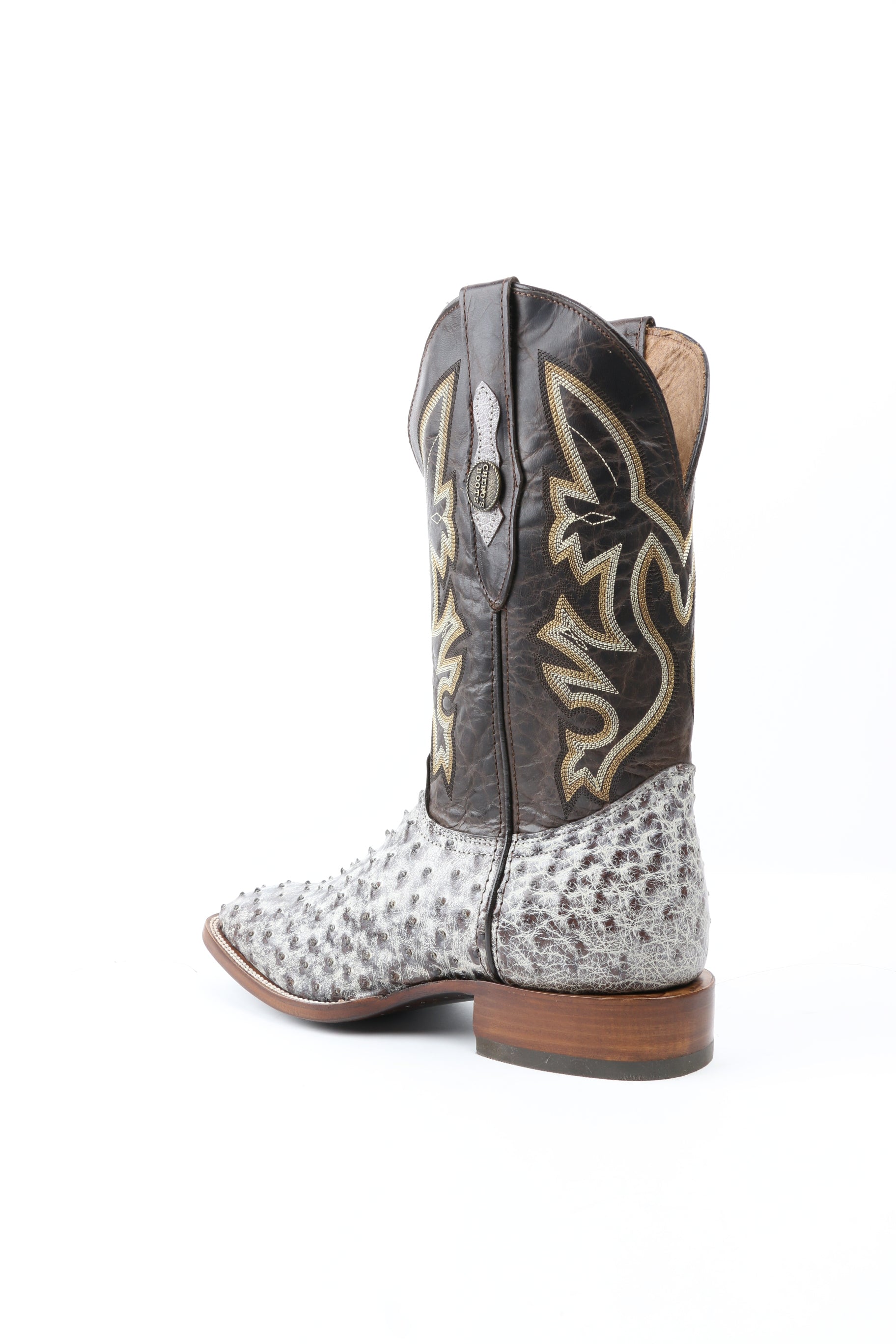 Chero's Premium Exotic Ostrich Espresso Clearance Sale 70%OFF