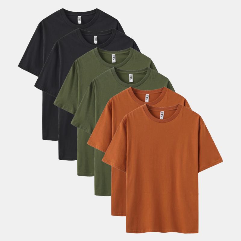 4.3 oz cotton T-Shirts 6-Pack Multi-Color