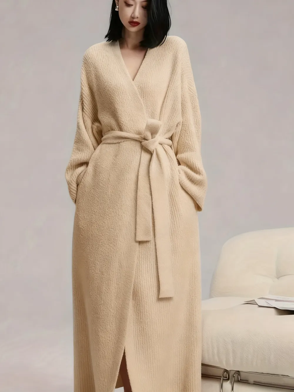 Women's Double-Sided Fleece Robe