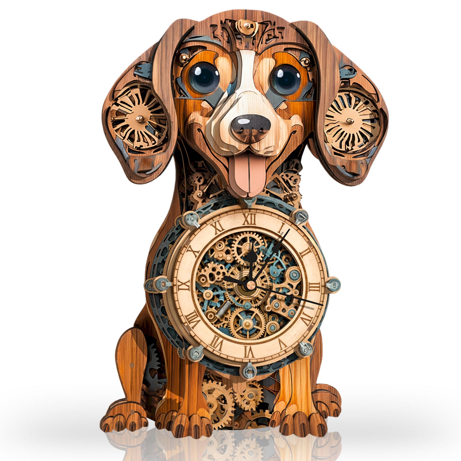 Dachshund â€“ DIY Wooden Clock, 3D Puzzle Craft Kit