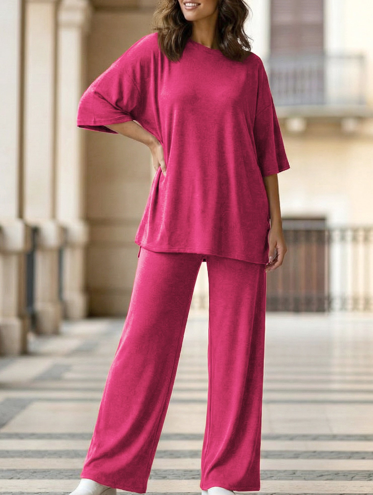 Loose Fit Casual Two Piece Set_CWSTB01013