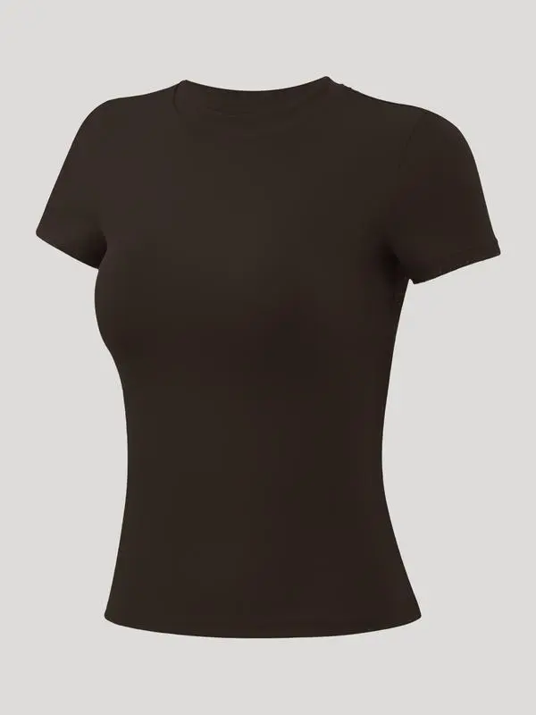 Women's Solid Round Neck Sports Tee (Less than $3 each!)