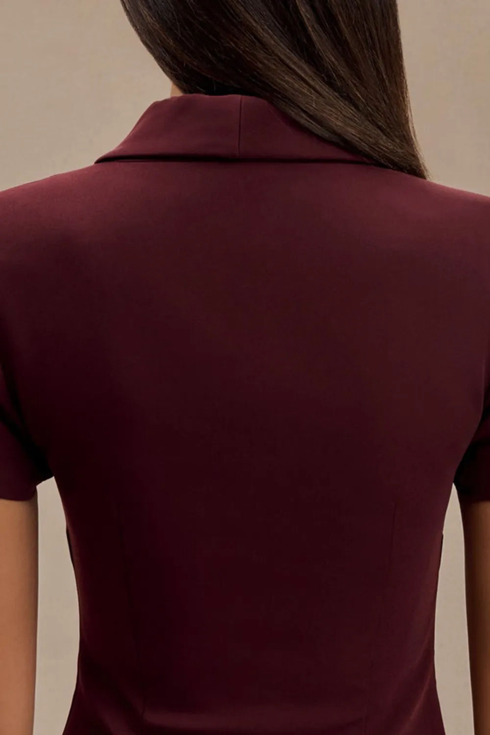 Collared Suiting Mini Dress