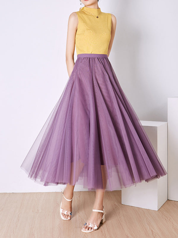 A-Line Skirt Midi Skirt