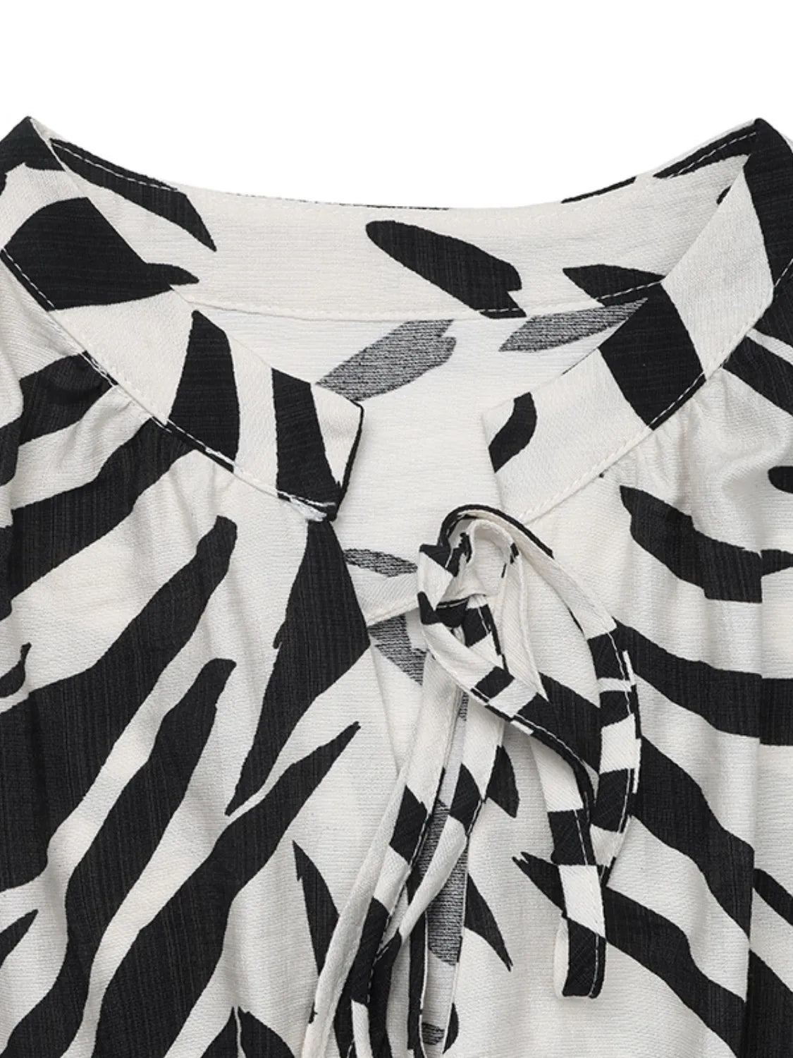 Printed Notched Sleeveless Midi Dress