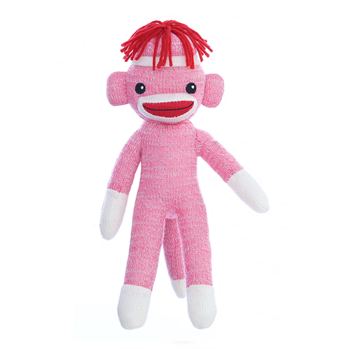 Sock Monkey 8inch Pink