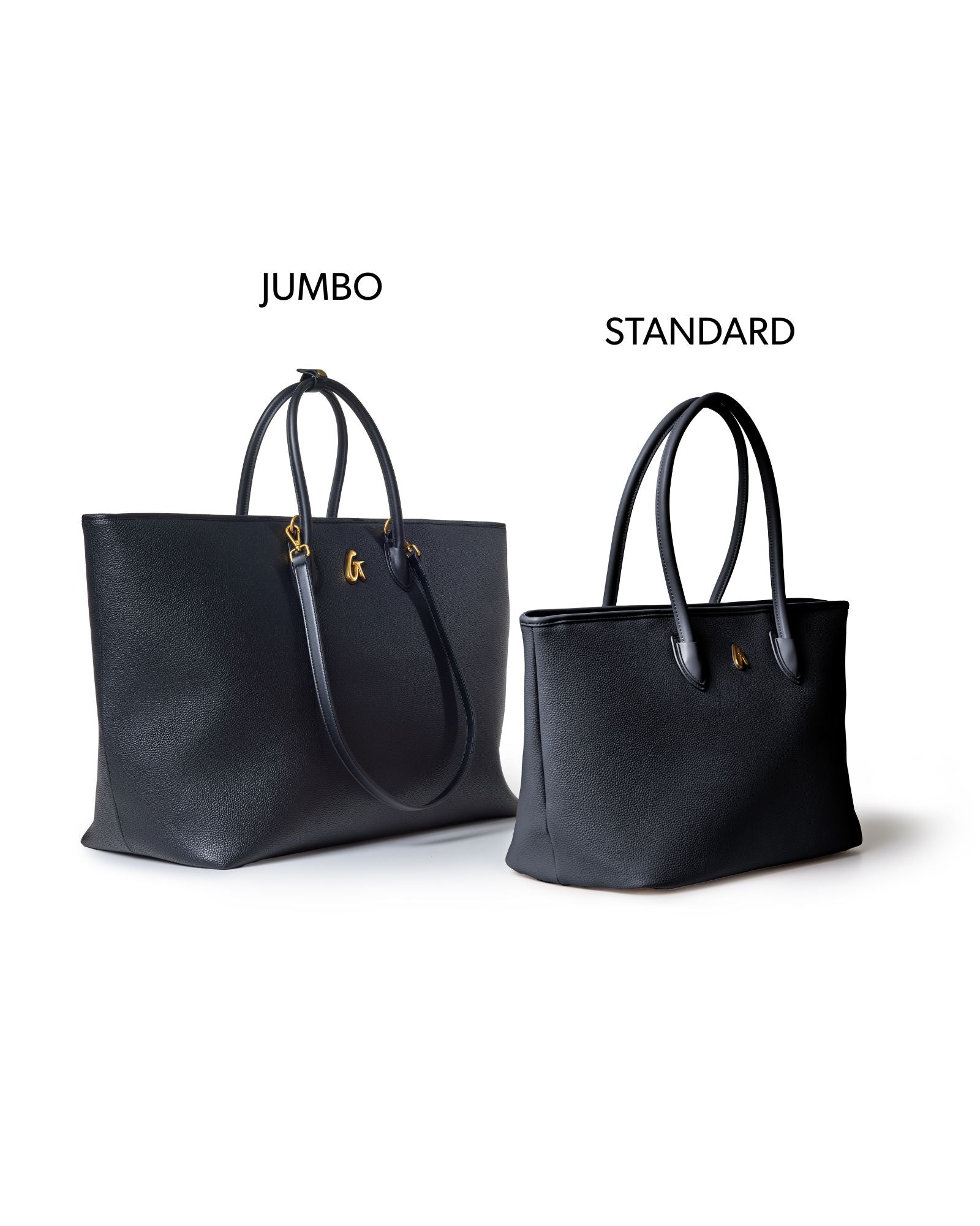 JUMBO PEBBLE TOTE BAG - BLACK