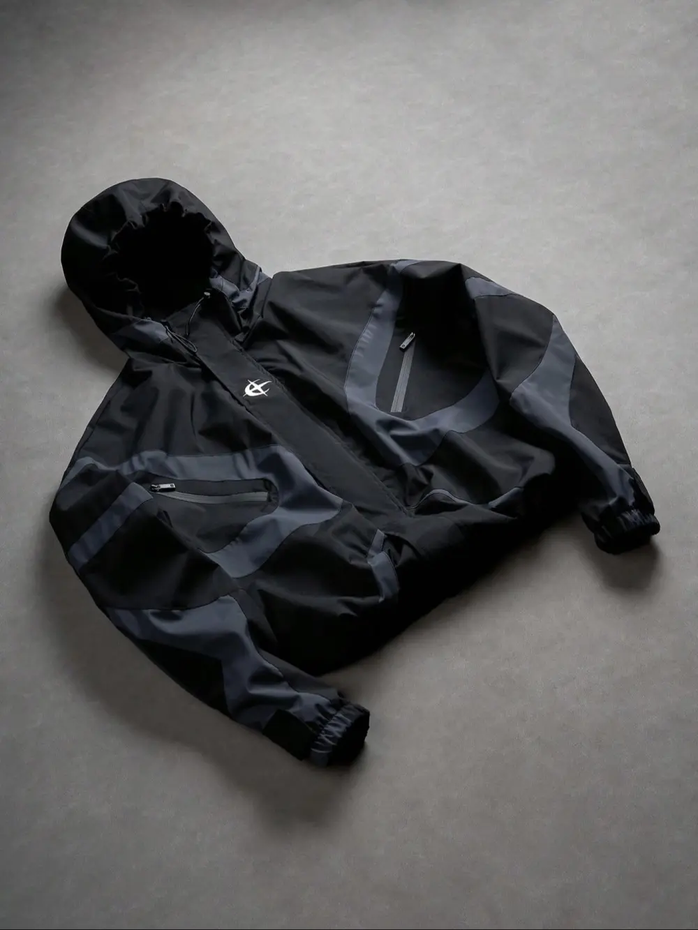 Men's  Jacket High Street Patchwork Print+Printed Elastic Cuff Sport Pants