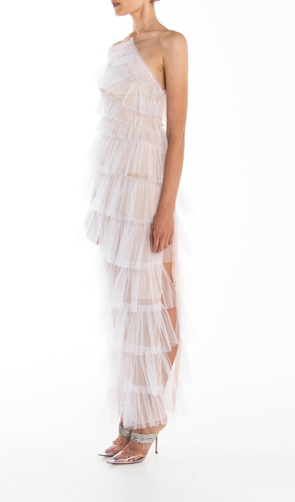 FRINGED  BACKLESS MAXI DRESS