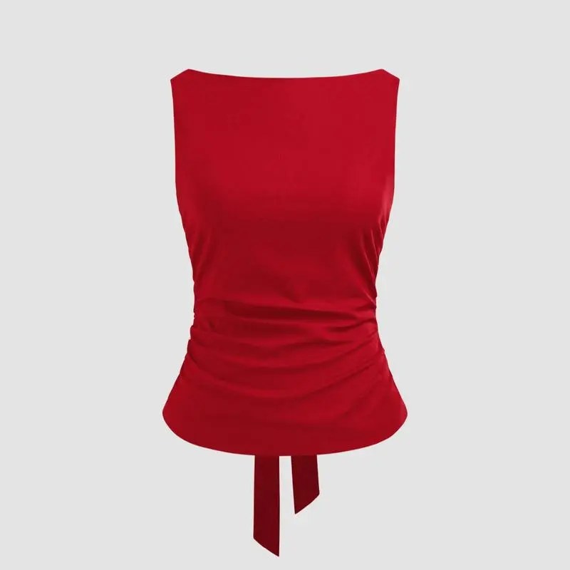 Ladies Lightweight Bow Detail Tops