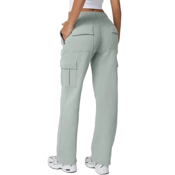 Women’s Medium Waist Fleece Baggy Sweatpants
