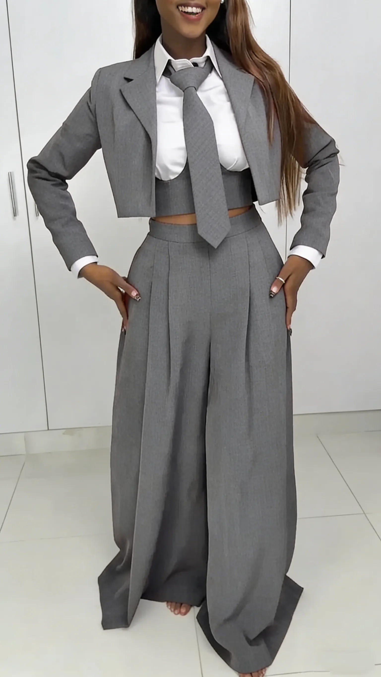 Women Temperament Commuting Three Piece Set