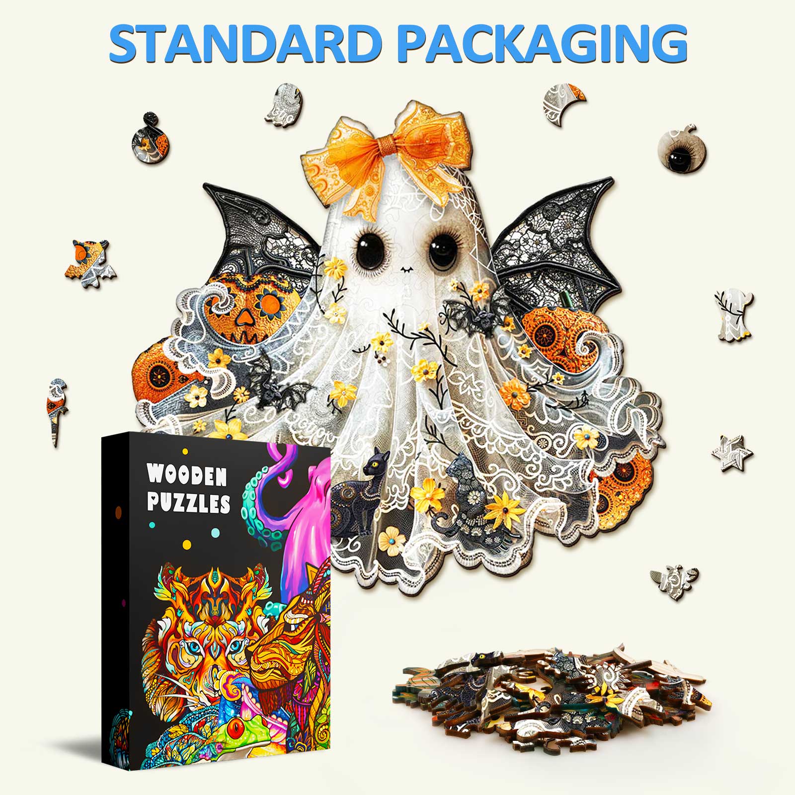 Little Miss Ghost Wooden Jigsaw Puzzle