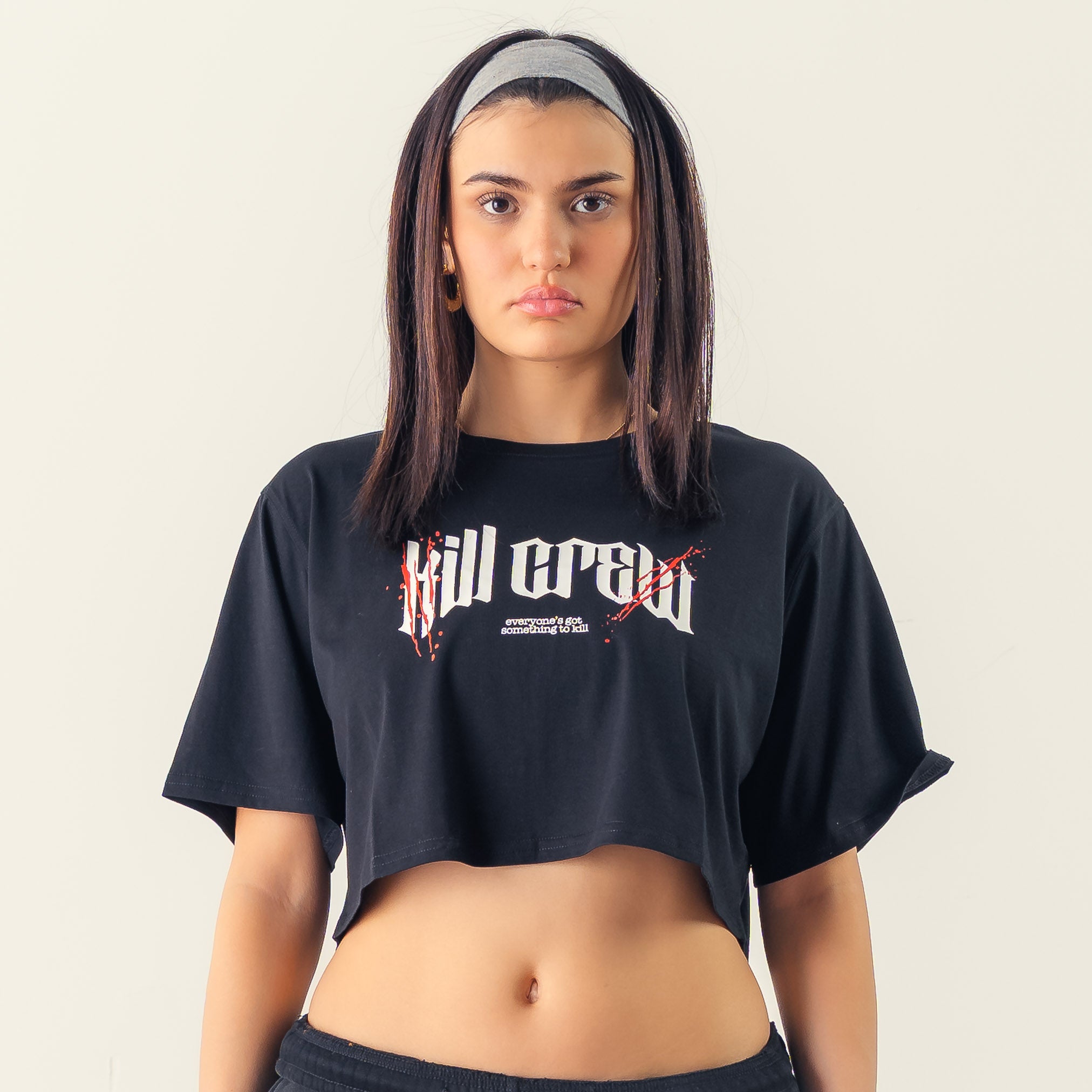 CLASSIC CROP TOP - BLACK / WHITE
