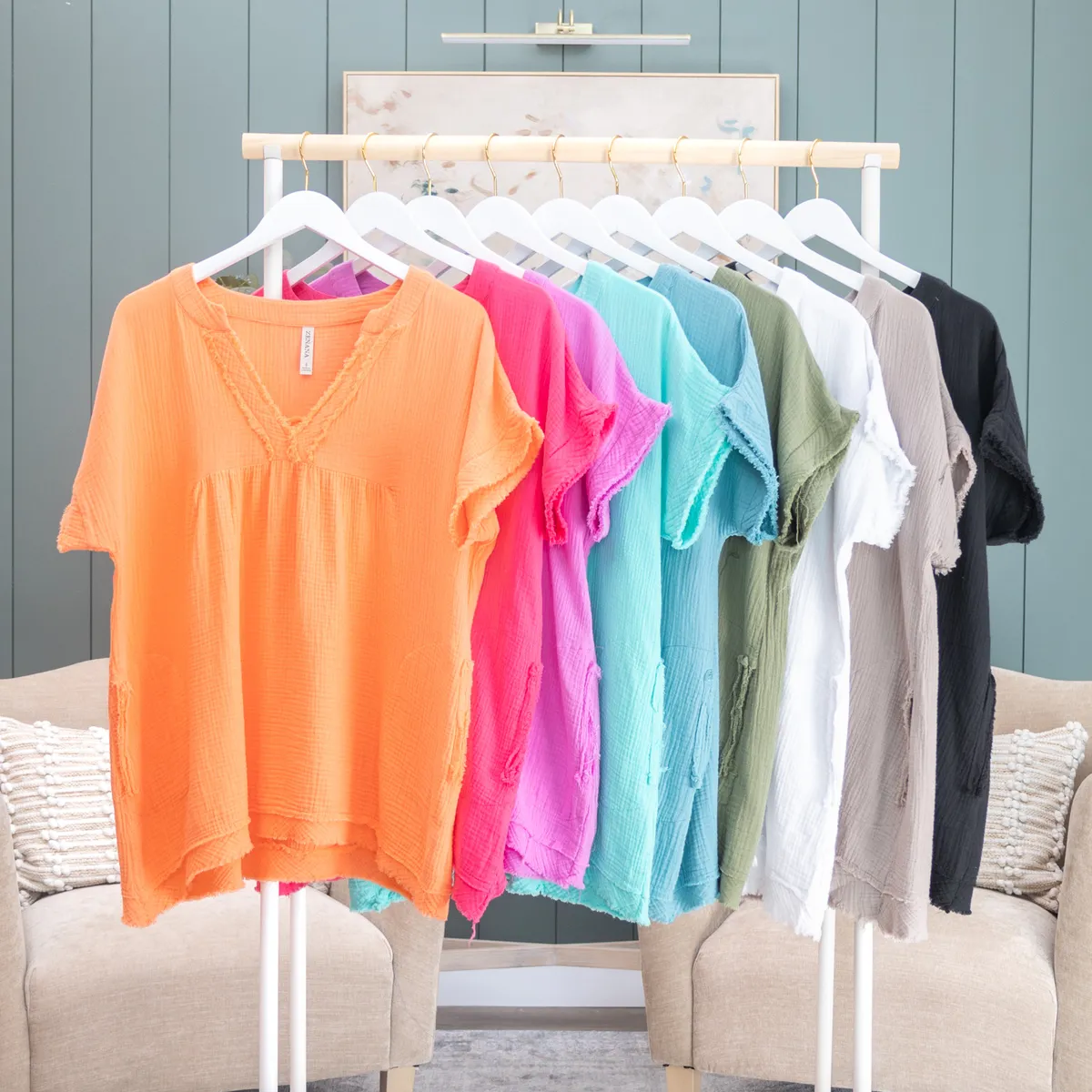 Effortless Gauze Babydoll Top