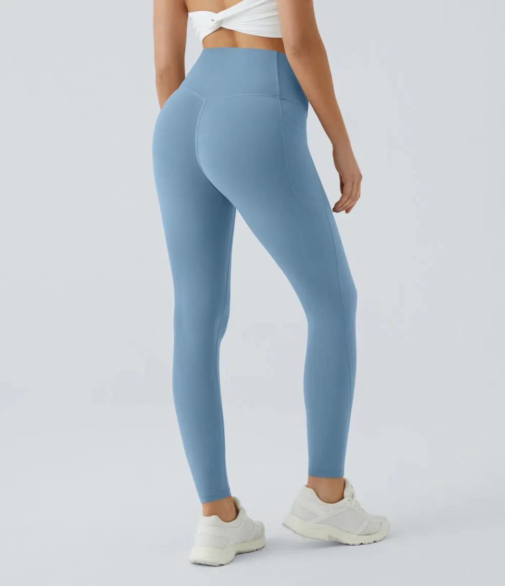 High Waisted Tummy Control Pocket Shaping Training Leggings