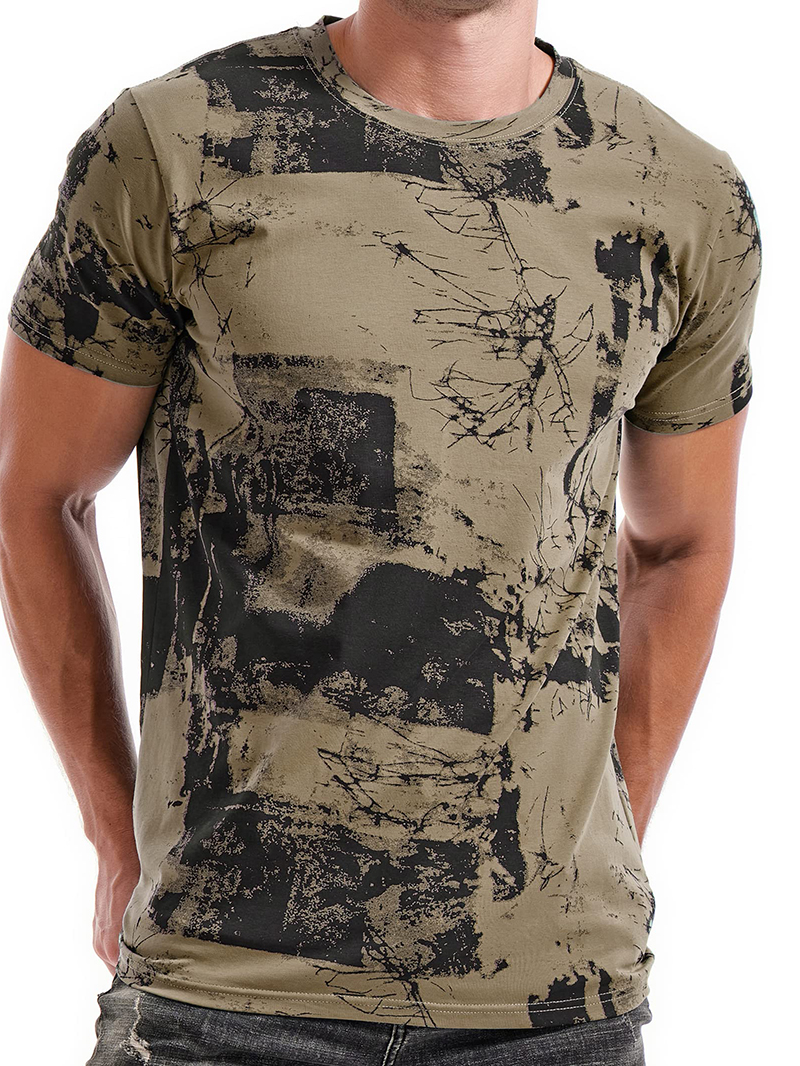 Men's Colorful Knitted Short Sleeve T-Shirt