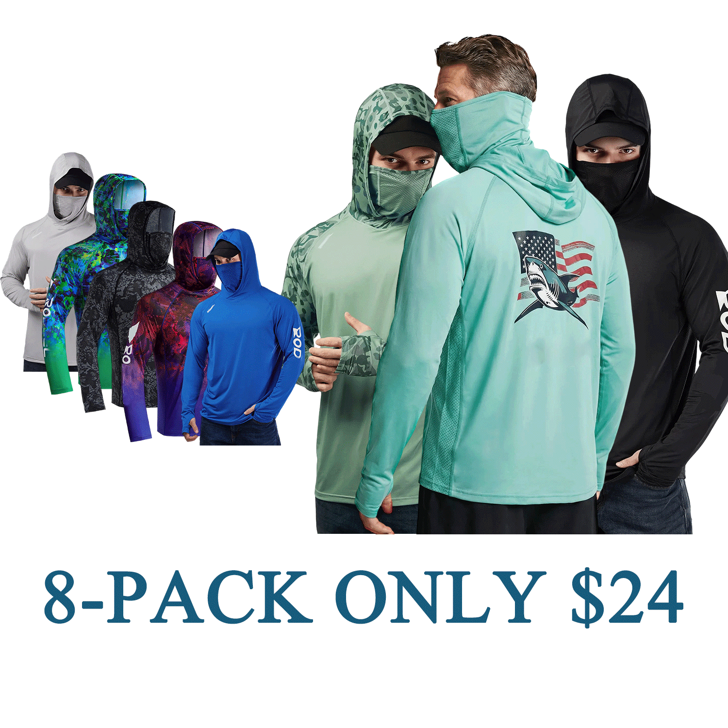 ☀️☀️Men’s UPF 100 Sun Protection Hoodie with UV Detection