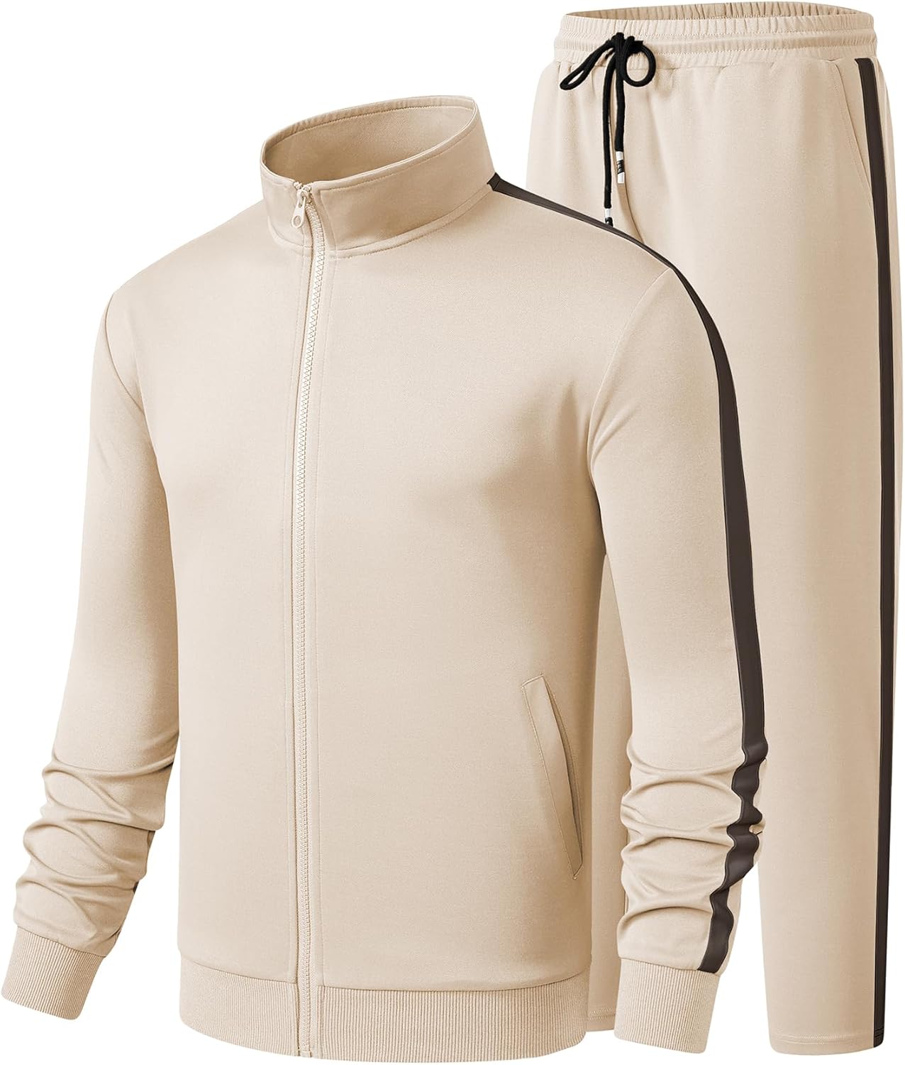 Men's Track Suits Sweatsuits 2 Piece Full Zip Sports Outfits Set Sweatshirt and Joggers Sweatpants