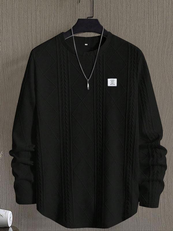 Men’s Knit Pullover – Regular Fit Crewneck Long Sleeve Top