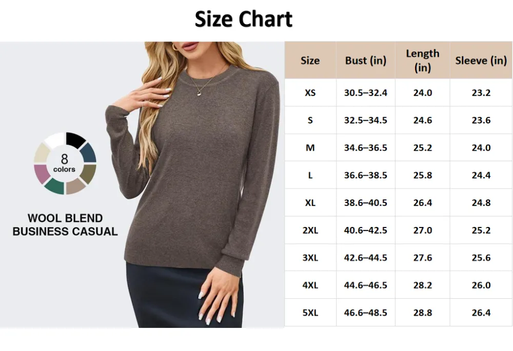 Women Fashion Wool Blend Sweater