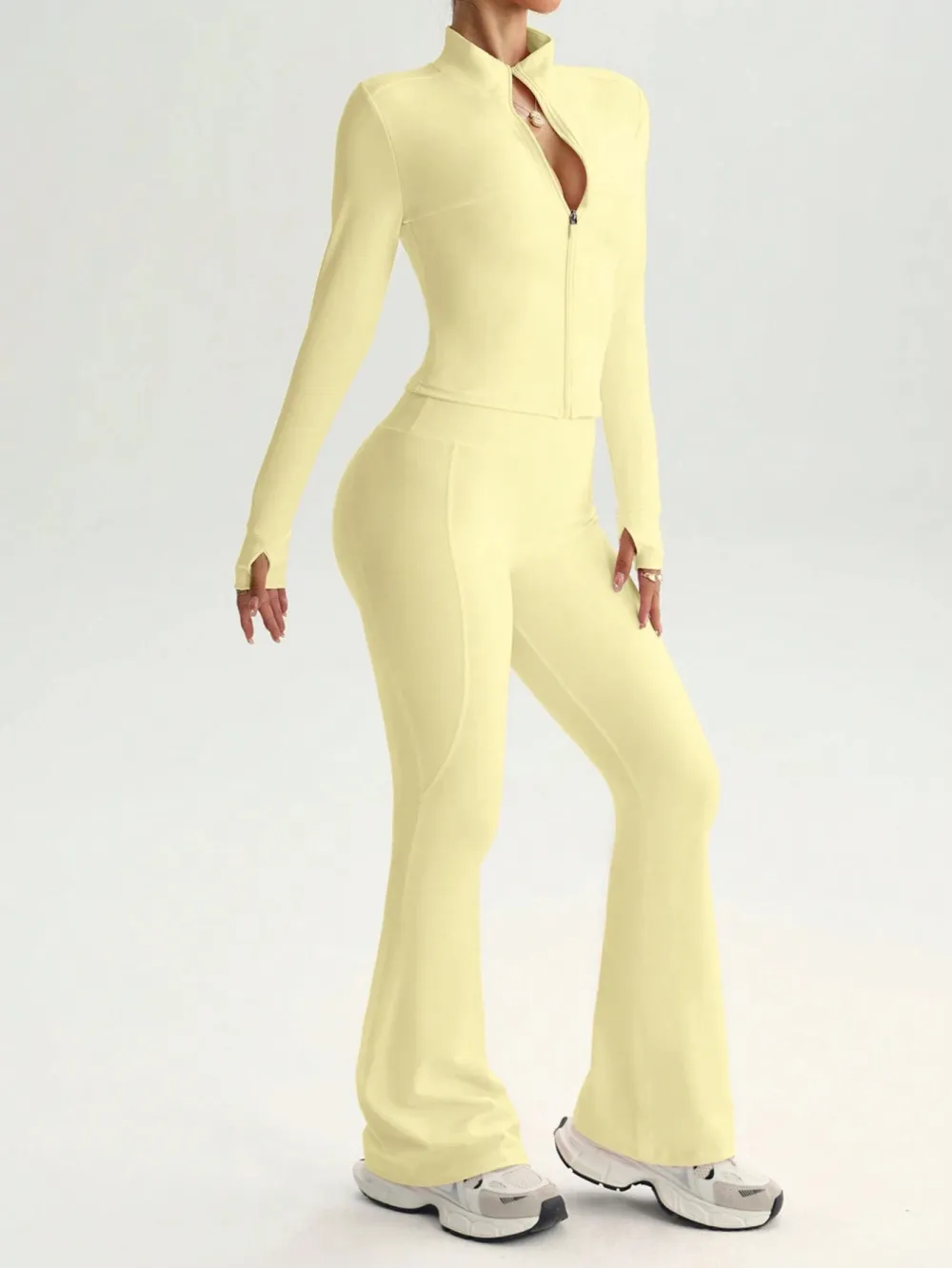 Women's Street Style 2-Piece Bodycon Activewear Set