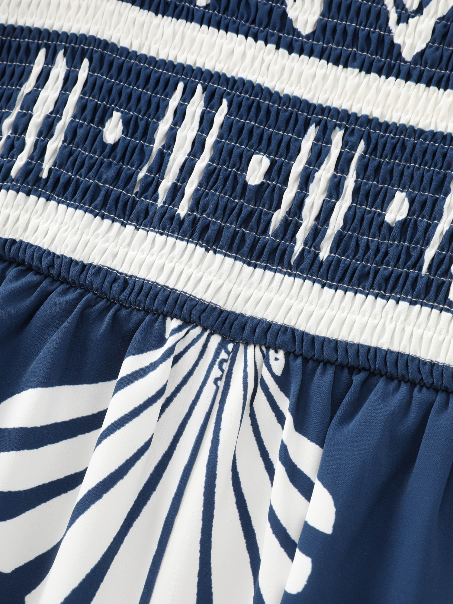 Seashell Print Wide Strap Flowy Maxi Dress