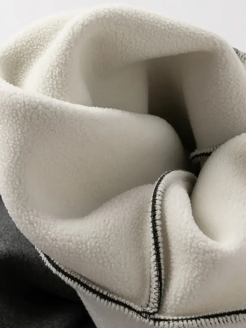 Warm, Stretchy Women's High-Waisted Fleece-Lined Leggings with Pockets