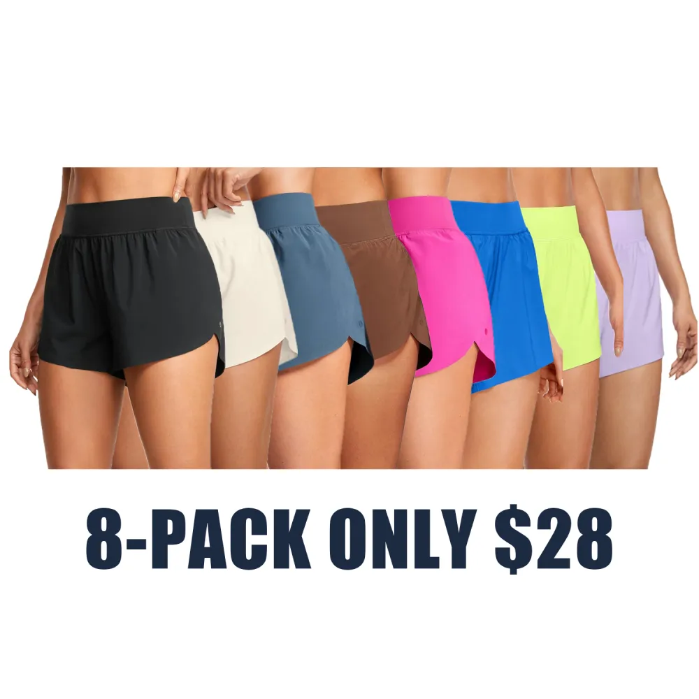 Women's High-Waisted Dolphin Running Shorts –Quick-Dry with Mesh Liner