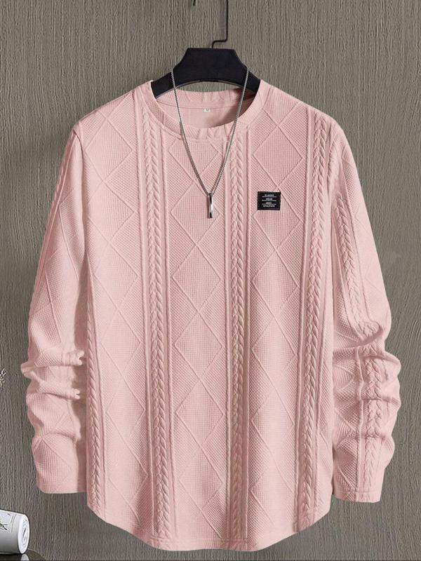 Men’s Knit Pullover – Regular Fit Crewneck Long Sleeve Top