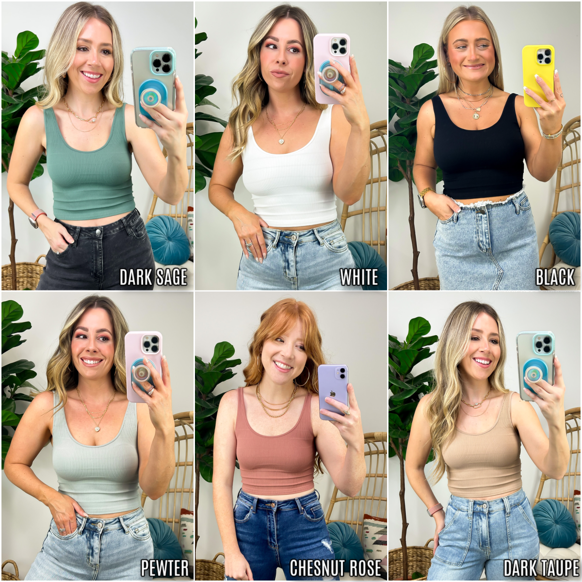 Ribbed Cropped Brami Top